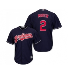 Youth Cleveland Indians #2 Leonys Martin Replica Navy Blue Alternate 1 Cool Base Baseball Jersey