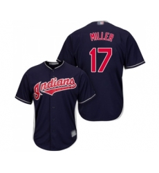 Men's Cleveland Indians #17 Brad Miller Replica Navy Blue Alternate 1 Cool Base Baseball Jersey