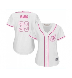 Women's Cleveland Indians #33 Brad Hand Replica White Fashion Cool Base Baseball Jersey