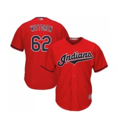 Men's Cleveland Indians #62 Nick Wittgren Replica White Home Cool Base Baseball Jersey