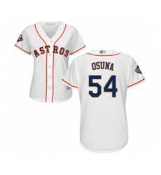 Women's Houston Astros #54 Roberto Osuna Authentic White Home Cool Base 2019 World Series Bound Baseball Jersey
