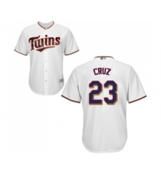 Men's Minnesota Twins #23 Nelson Cruz Replica White Home Cool Base Baseball Jersey