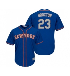 Men's New York Mets #23 Keon Broxton Replica Royal Blue Alternate Road Cool Base Baseball Jersey