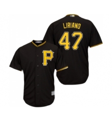 Youth Pittsburgh Pirates #47 Francisco Liriano Replica Black Alternate Cool Base Baseball Jersey