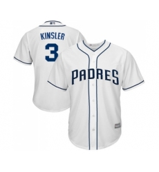Men's San Diego Padres #3 Ian Kinsler Replica White Home Cool Base Baseball Jersey