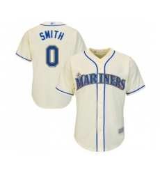 Men's Seattle Mariners #0 Mallex Smith Replica Cream Alternate Cool Base Baseball Jersey