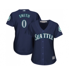 Women's Seattle Mariners #0 Mallex Smith Replica Navy Blue Alternate 2 Cool Base Baseball Jersey