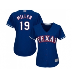 Women's Texas Rangers #19 Shelby Miller Replica Royal Blue Alternate 2 Cool Base Baseball Jersey