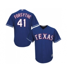 Youth Texas Rangers #41 Logan Forsythe Replica Royal Blue Alternate 2 Cool Base Baseball Jersey