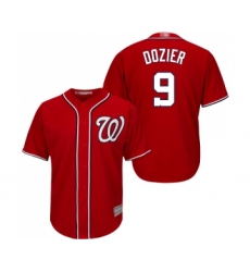 Men's Washington Nationals #9 Brian Dozier Replica Red Alternate 1 Cool Base Baseball Jersey
