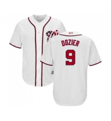 Men's Washington Nationals #9 Brian Dozier Replica White Home Cool Base Baseball Jersey