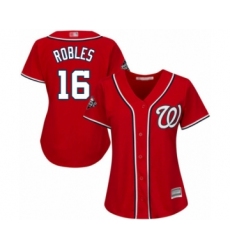 Women's Washington Nationals #16 Victor Robles Authentic Red Alternate 1 Cool Base 2019 World Series Bound Baseball Jersey