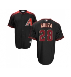 Men's Arizona Diamondbacks #28 Steven Souza Replica Black Brick Alternate Home Cool Base Baseball Jersey