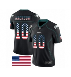 Men's Philadelphia Eagles #10 DeSean Jackson Limited Black Rush USA Flag Football Jersey