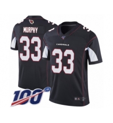 Men's Arizona Cardinals #33 Byron Murphy Black Alternate Vapor Untouchable Limited Player 100th Season Football Jersey