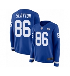 Women's New York Giants #86 Darius Slayton Limited Royal Blue Therma Long Sleeve Football Jersey