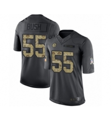 Youth Pittsburgh Steelers #55 Devin Bush Limited Black 2016 Salute to Service Football Jersey