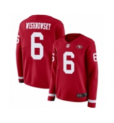 Women's San Francisco 49ers #6 Mitch Wishnowsky Limited Red Therma Long Sleeve Football Jersey