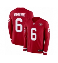 Youth San Francisco 49ers #6 Mitch Wishnowsky Limited Red Therma Long Sleeve Football Jersey