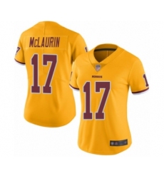 Women's Washington Redskins #17 Terry McLaurin Limited Gold Rush Vapor Untouchable Football Jersey