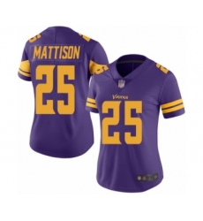 Women's Minnesota Vikings #25 Alexander Mattison Limited Purple Rush Vapor Untouchable Football Jersey