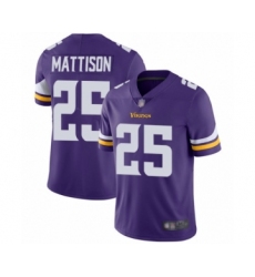 Youth Minnesota Vikings #25 Alexander Mattison Purple Team Color Vapor Untouchable Limited Player Football Jersey