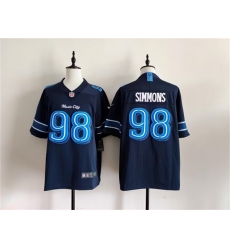 Men's Tennessee Titans #98 Jeffery Simmons Navy 2026 'Music City' Rivalries Collection Limited Football Stitched Jersey