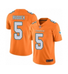 Youth Miami Dolphins #5 Jake Rudock Limited Orange Rush Vapor Untouchable Football Jersey