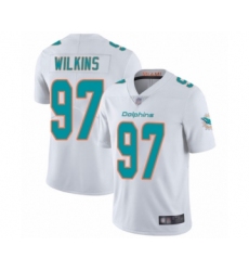 Men's Miami Dolphins #97 Christian Wilkins White Vapor Untouchable Limited Player Football Jersey