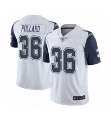Youth Dallas Cowboys #36 Tony Pollard Limited White Rush Vapor Untouchable Football Jersey