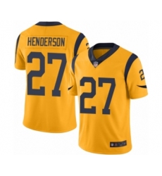 Youth Los Angeles Rams #27 Darrell Henderson Limited Gold Rush Vapor Untouchable Football Jersey