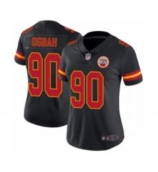 Women's Kansas City Chiefs #90 Emmanuel Ogbah Limited Black Rush Vapor Untouchable Football Jersey