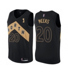 Men's Toronto Raptors #20 Jodie Meeks Swingman Black 2019 Basketball Finals Champions Jersey - City Edition