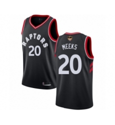 Women's Toronto Raptors #20 Jodie Meeks Swingman Black 2019 Basketball Finals Bound Jersey Statement Edition