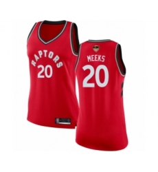Women's Toronto Raptors #20 Jodie Meeks Swingman Red 2019 Basketball Finals Bound Jersey - Icon Edition