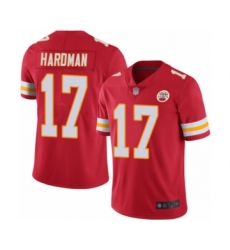 Men's Kansas City Chiefs #17 Mecole Hardman Red Team Color Vapor Untouchable Limited Player Football Jersey
