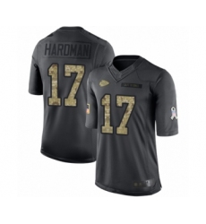 Youth Kansas City Chiefs #17 Mecole Hardman Limited Black 2016 Salute to Service Football Jersey