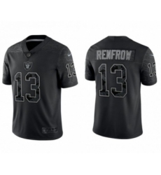 Men's Las Vegas Raiders #13 Hunter Renfrow Black Reflective Limited Stitched Football Jersey
