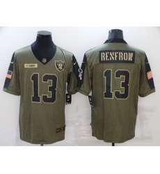 Men's Las Vegas Raiders #13 Hunter Renfrow Nike Olive 2021 Salute To Service Limited Player Jersey