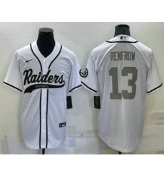 Men's Las Vegas Raiders #13 Hunter Renfrow White Stitched MLB Cool Base Nike Baseball Jersey