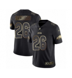 Men's Philadelphia Eagles #26 Miles Sanders Black Gold Vapor Untouchable Limited Player Football Jersey