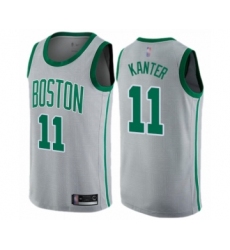 Youth Boston Celtics #11 Enes Kanter Swingman Gray Basketball Jersey - City Edition