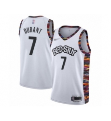 Women's Brooklyn Nets #7 Kevin Durant Swingman White Basketball Jersey - 2019 20 City Edition