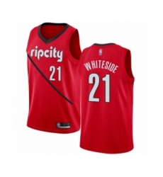 Women's Portland Trail Blazers #21 Hassan Whiteside Red Swingman Jersey - Earned Edition