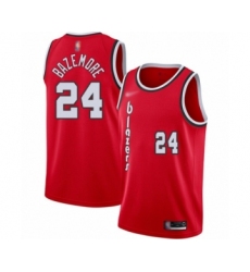 Youth Portland Trail Blazers #24 Kent Bazemore Swingman Red Hardwood Classics Basketball Jersey