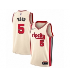 Youth Portland Trail Blazers #5 Rodney Hood Swingman Cream Basketball Jersey - 2019 20 City Edition