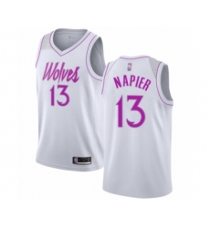 Men's Minnesota Timberwolves #13 Shabazz Napier White Swingman Jersey - Earned Edition