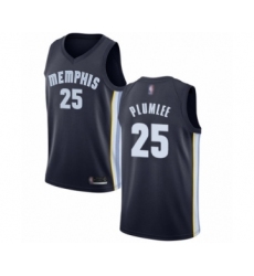 Women's Memphis Grizzlies #25 Miles Plumlee Authentic Navy Blue Basketball Jersey - Icon Edition