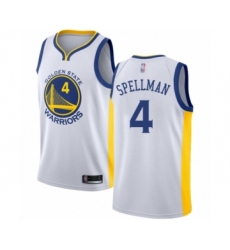 Men's Golden State Warriors #4 Omari Spellman Authentic White Basketball Jersey - Association Edition