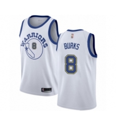 Youth Golden State Warriors #8 Alec Burks Swingman White Hardwood Classics Basketball Jersey